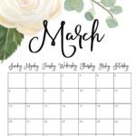 March 2022 Calendar Cute Latest News Update