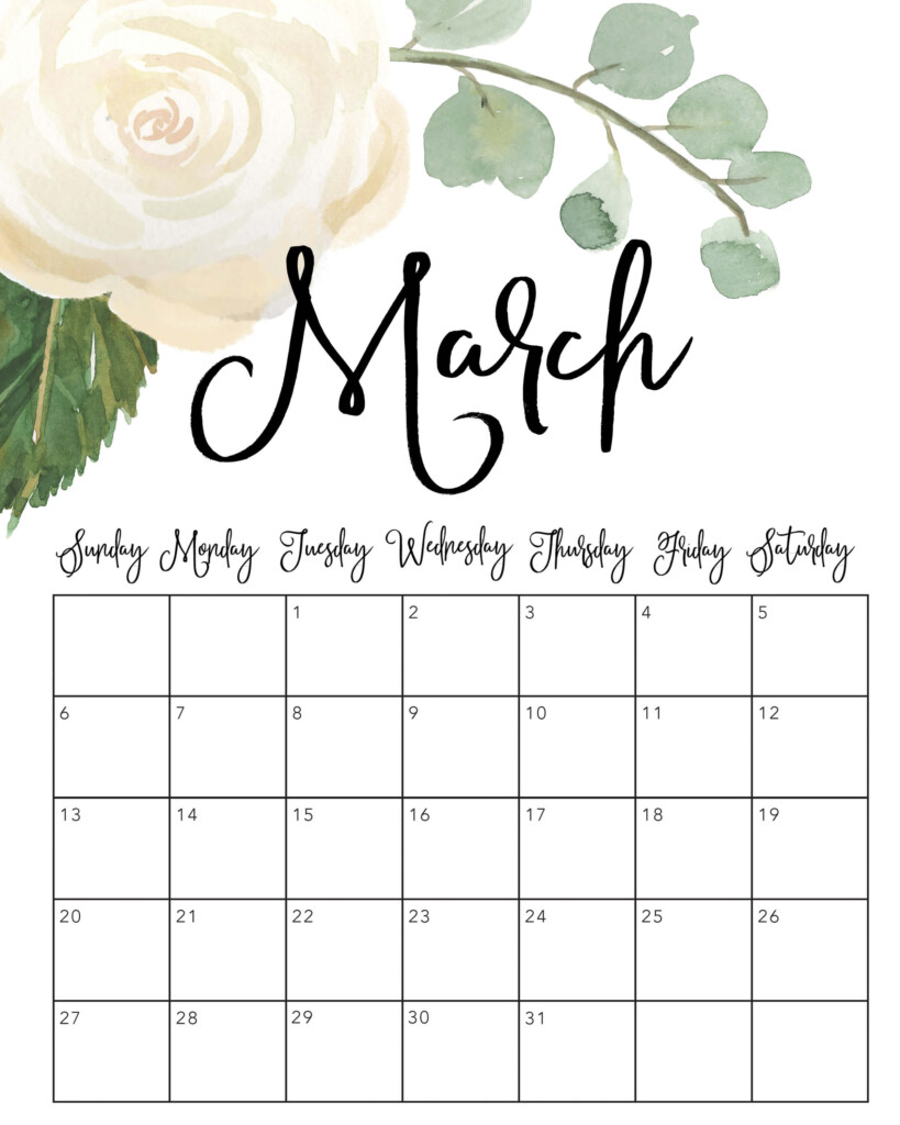 March 2022 Calendar Cute Latest News Update