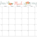 March 2022 Calendar Printable Cute Latest News Update