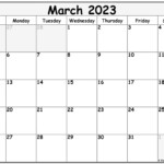 March 2023 Calendar Free Printable Calendar