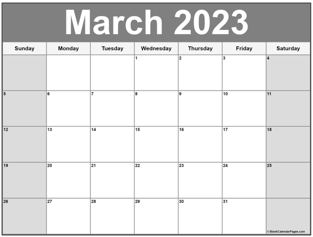 March 2023 Calendar Free Printable Calendar