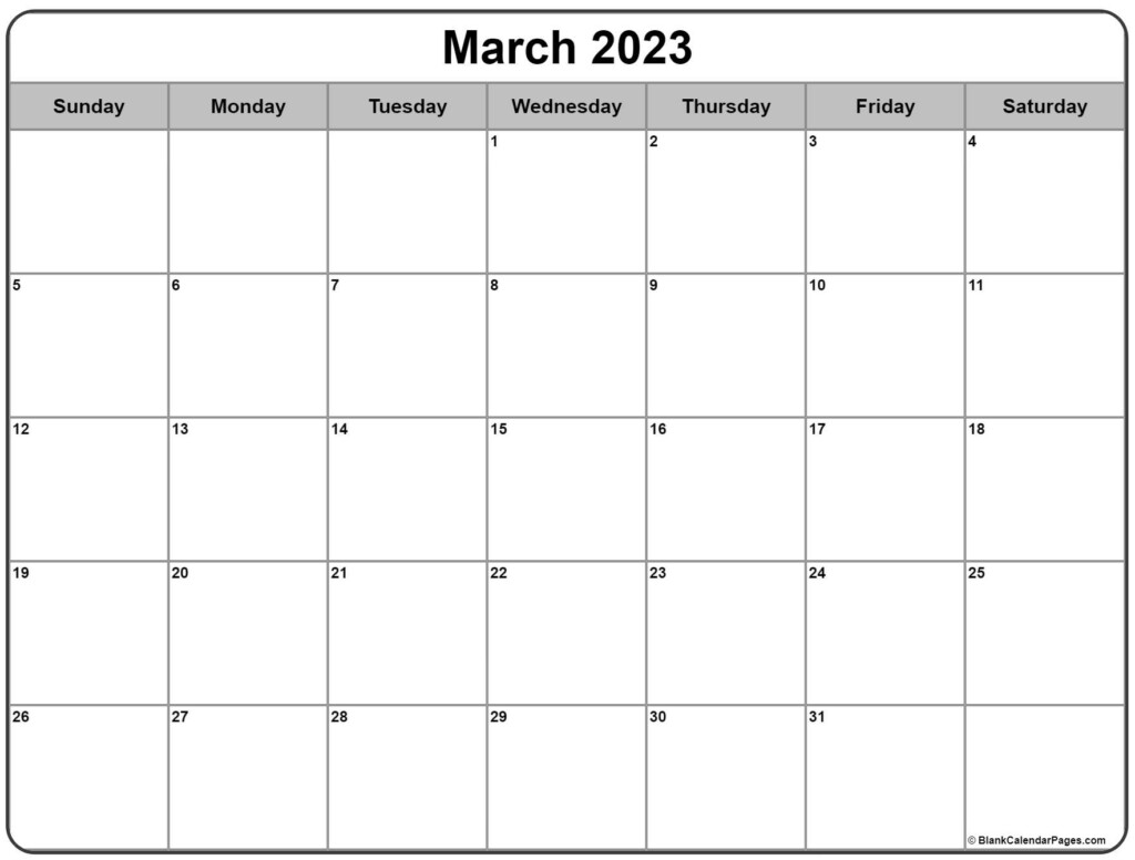 March 2023 Calendar Free Printable Calendar