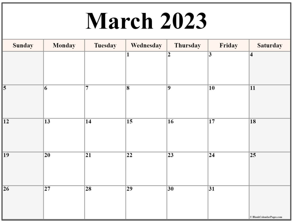 March 2023 Calendar Free Printable Calendar