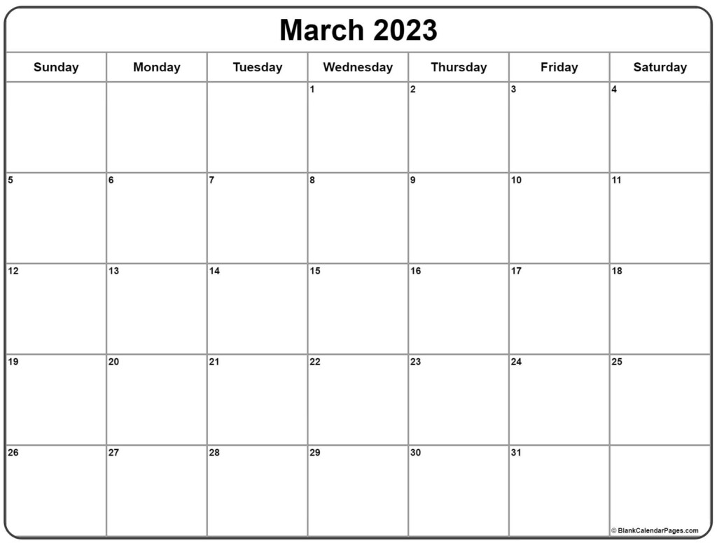 March 2023 Calendar Free Printable Calendar