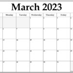 March 2023 Calendar Free Printable Calendar