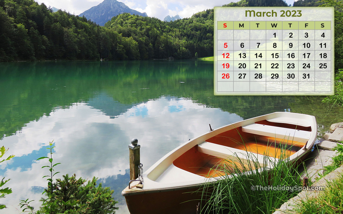 March 2023 Calendar Wallpaper 1280X720