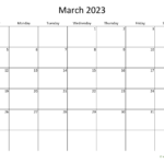 March 2023 Calendar With Bigger Boxes WikiDates