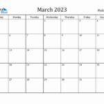 March 2023 Calendar With Philippines Holidays