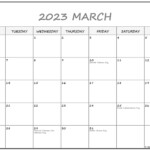 March 2023 Monday Calendar Monday To Sunday