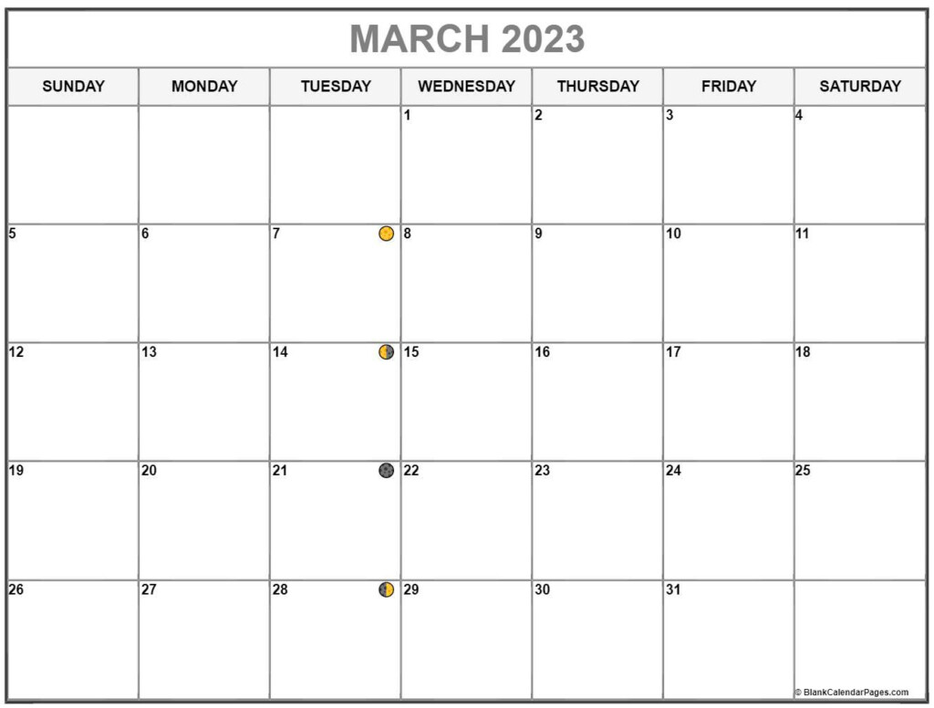 March 2023 Moon Phases 2023 Calendar