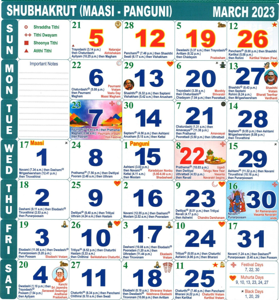 March 2023 Tamil Monthly Calendar March Year 2023 Tamil Month 