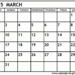 March 2025 Calendar Printable