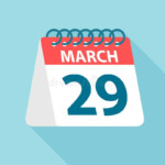 March 29 Calendar Icon Vector Illustration Of One Day Of Month