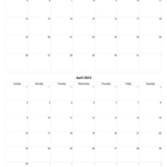 March And April 2023 Printable Calendar Template