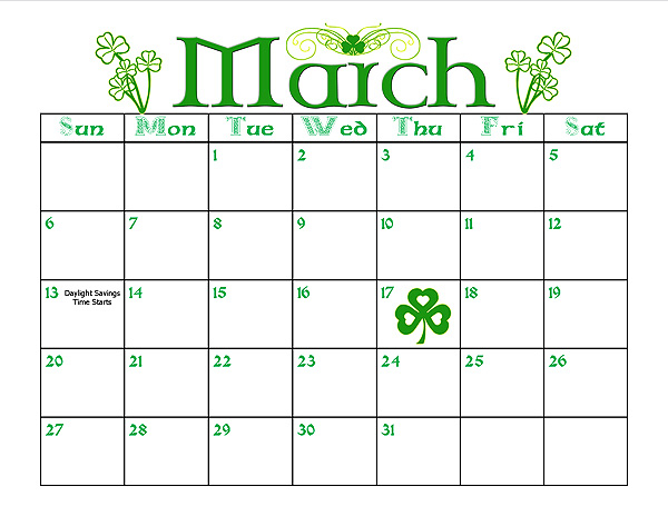 March Calendar