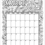 March Calendar 2021 Coloring Pages Coloring Pages Coloring Pages