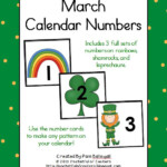 March Calendar Numbers Calendar Numbers Calendar Common Core