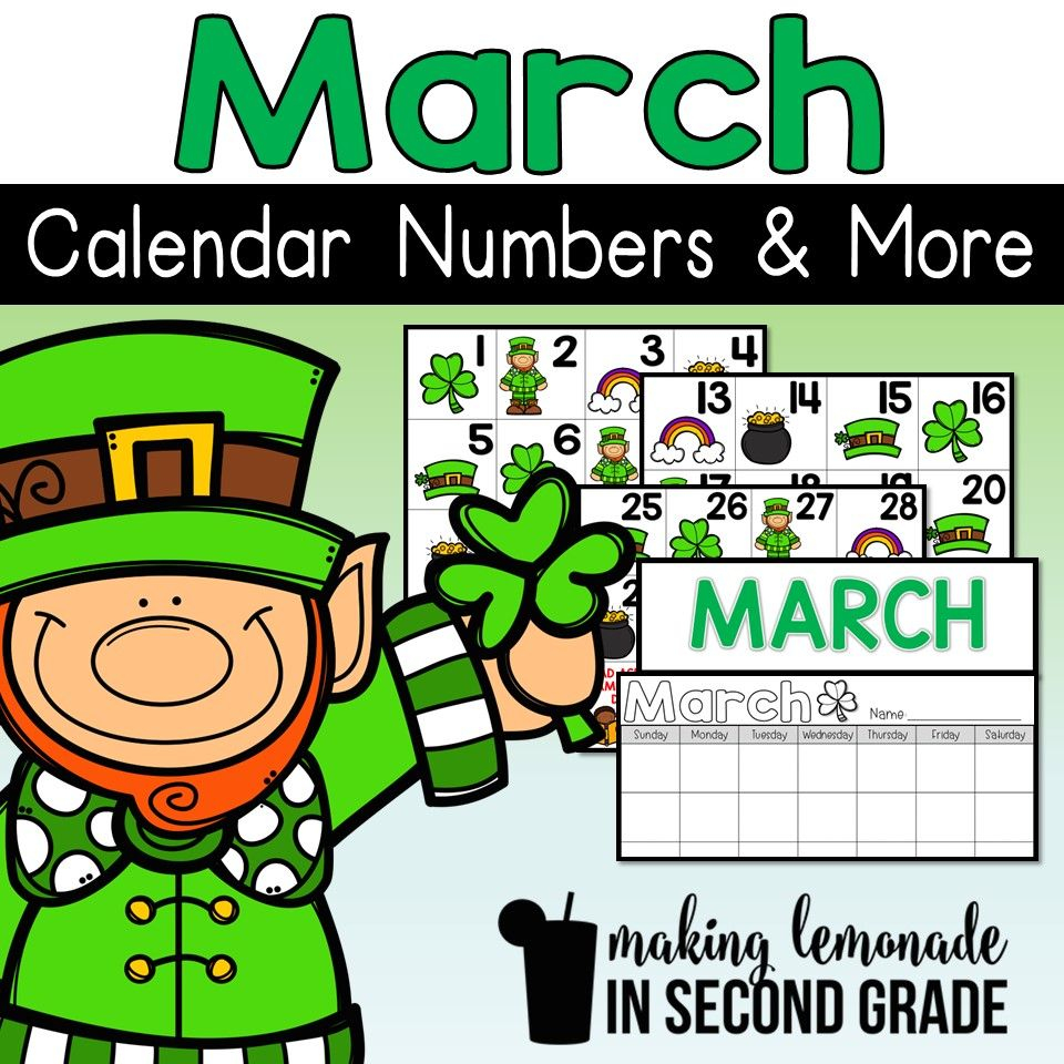 March Calendar Numbers More In 2020 Calendar Numbers Printable 