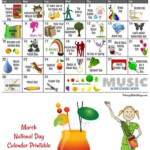 March Calendar Of National Days National Day Calendar National