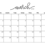 March Calendar Print Out Www persons jp