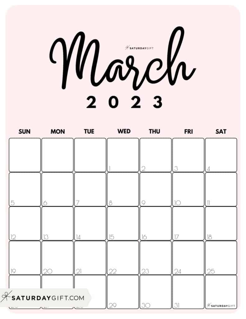 March Calendar Print Out Www persons jp