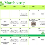 March Calendar West Towne Christian Church