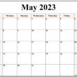 May 2023 Calendar Free Printable Calendar