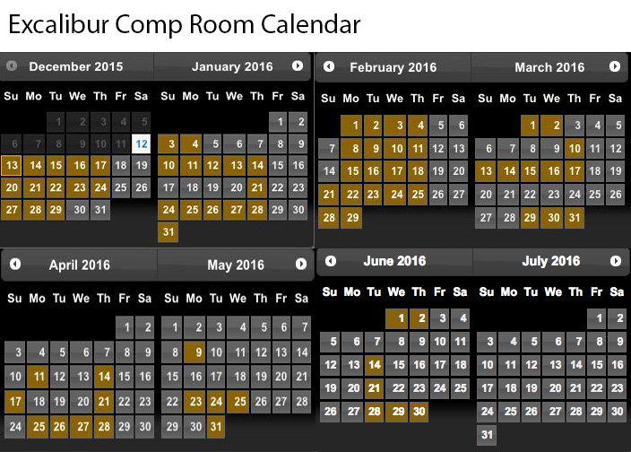 MyVEGAS Room Rewards Calendars Mark s Las Vegas