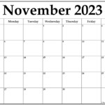 November 2023 Calendar Free Printable Calendar