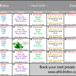 Our Events The Attic Bar And Bistro