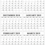 Print Calendar November December January Calendar Printables Free