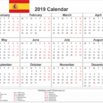 Printable 2019 Spanish Calendar Printable Calendar 2019 Calendar