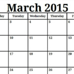 Printable Blank PDF March 2015 Calendar March 2015 Calendar Calendar