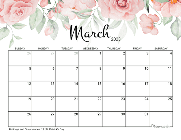 Printable Calendar Free Printable Calendars To Download For 2022 2023