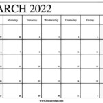 Printable Calendar March 2022 Templates PDF Word Excel