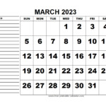 Printable Calendar March 2023 Free printable calendar