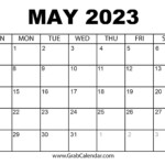 Printable May 2023 Calendar