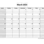 Qldo Calendar 2023 Printable Free Monthly March Park MAINBRAINLY