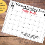 School Band Calendar Fundraiser Marching Band Pick A Date To Etsy