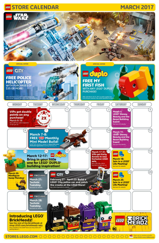 The March Calender Lego War Lego Store Lego City