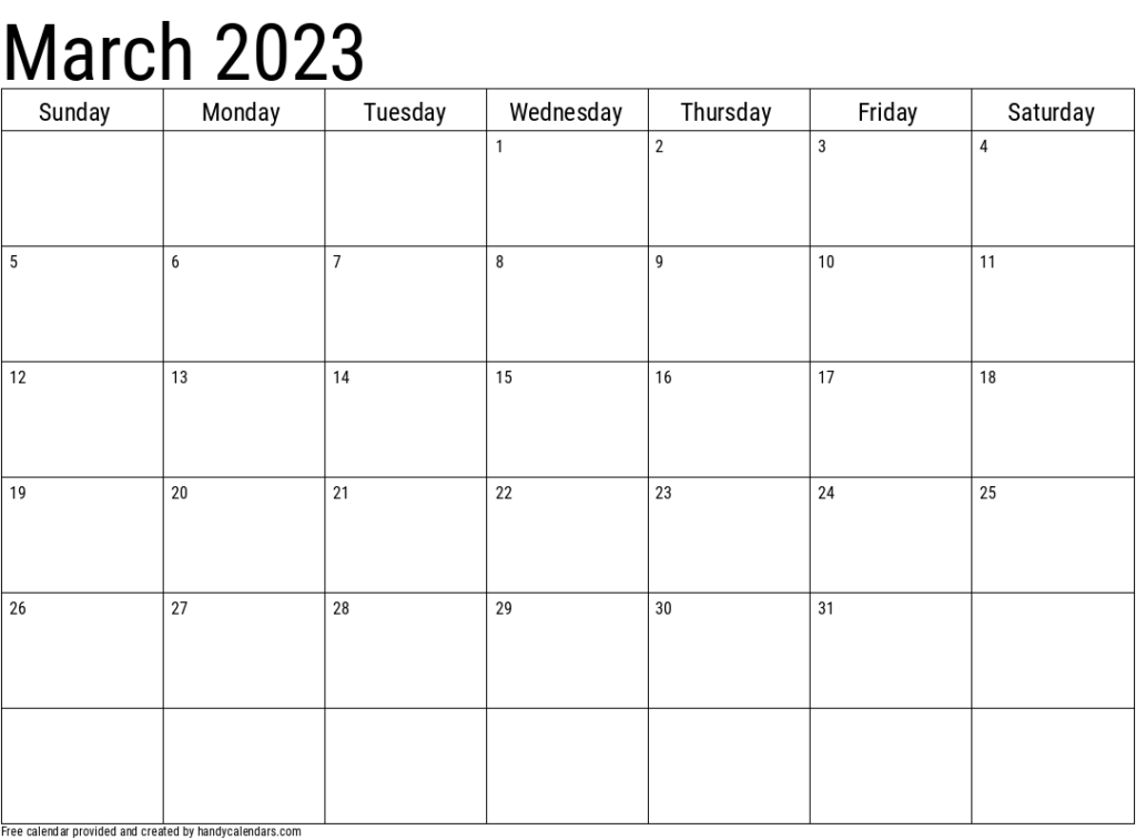 Top 5 Picks For Printable March 2023 Calendars CalendarsReview