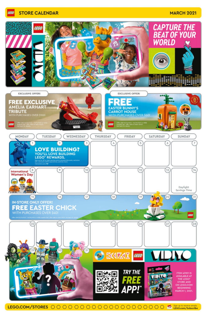  US March LEGO Store Calendar Legodeal